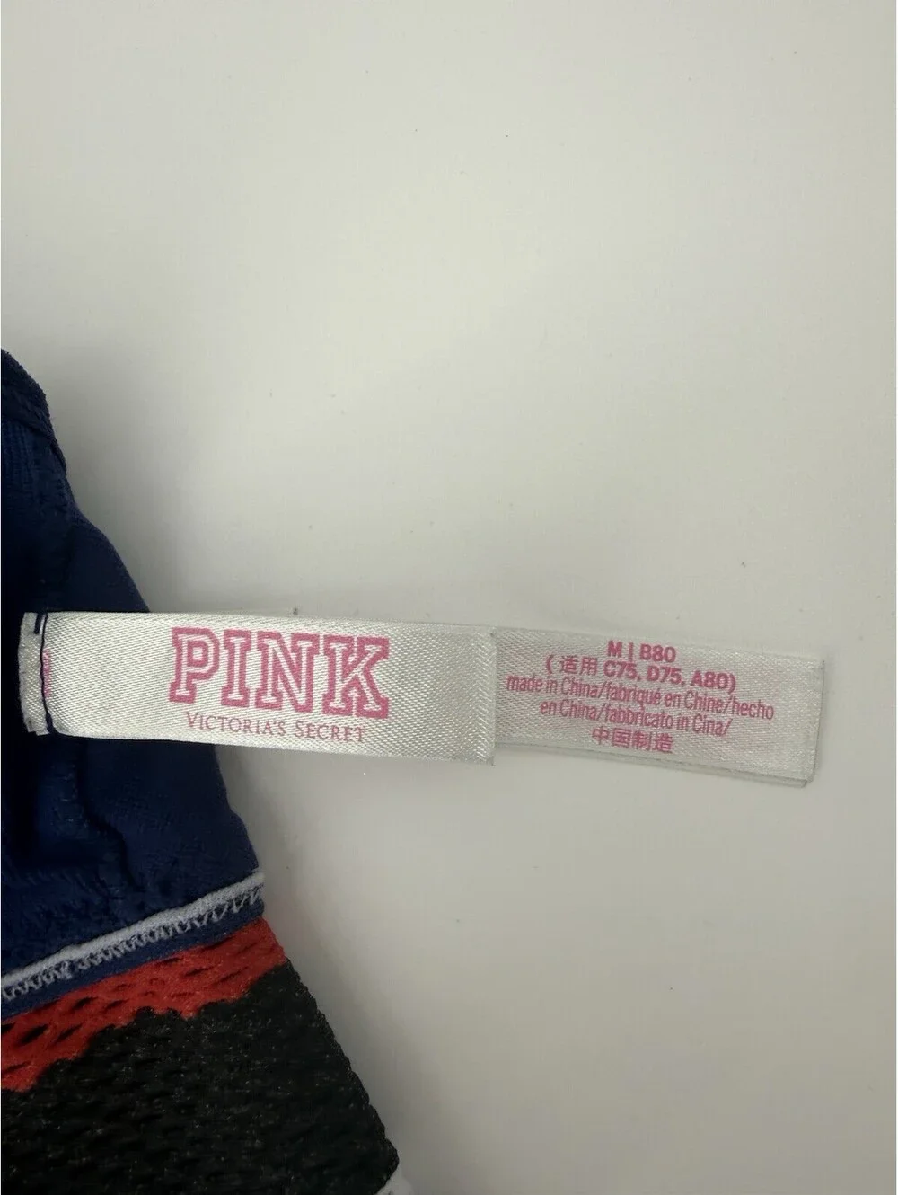 PINK Victoria’s Secret Wireless Sports Bra Lined M Blue (2551)
